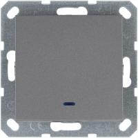 Переключатель проходной 1-кл. 10А IP20 с подсветкой механизм алюм. Jasmart G3012NS