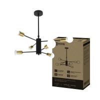 Светильник LOFT SPUTNIK-6E27-BLT 6хE27 потолочн. под лампу; латунь черн. IN HOME 4690612062693