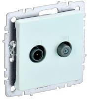 Розетка телевизионная TV/SAT 2-м Brite РТВ/РСп12-БрЖ механизм жемчуж. IEK BR-AF20-O-K36