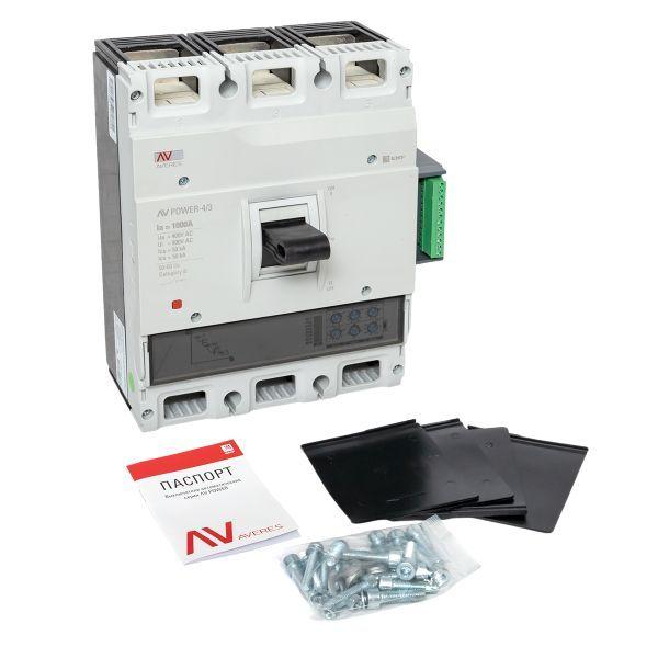Выключатель автоматический 1000А 100кА AV POWER-4/3 ETU6.2 AVERES EKF mccb-43-1000H-6.2-av