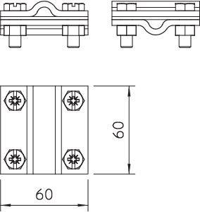 Соединитель крест. проволока-проволока d8-10 252 8-10 CU OBO 5312418