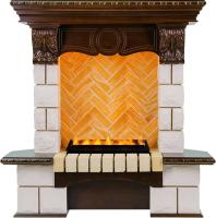 Dimplex Каминокомплект Pierre Luxe - Темный дуб / Шампань (Высота 975мм) с очагом Cassette 400 LNH-INT PS (без дров)