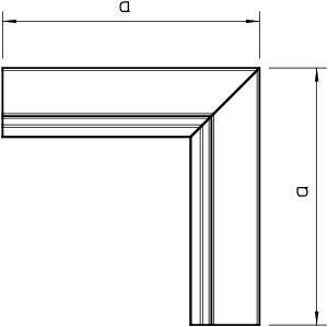 Угол внутренний для короба 90град. 180х180мм LKM I60100FS OBO 6248144