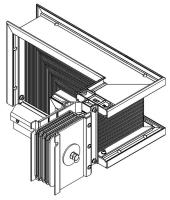 Секция Z-образ. лев. вниз 1000А Al 3L+N+PER НК IP55 тран. IEK LB-1000A4-25-F-ZLD