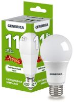 Лампа светодиодная A60 11Вт грушевидная 4000К E27 230В промо GENERICA LL-A60-11-230-40-E27-G