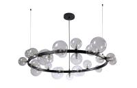 Подвесная люстра Crystal Lux AGATA SP24 V2 BLACK/TRANSPARENTE