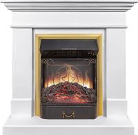 Royal Flame Каминокомплект California STD CRM (Разборный) - Санд сноу с очагом Majestic FX M Brass