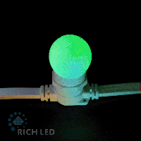 Светодиодная лампа для Белт-лайта Rich LED, 1 Вт, цоколь Е27, d=45 мм, RGB,