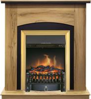 Royal Flame Каминокомплект Barcelona (Разборный) - Дуб галифакс с очагом Fobos FX Brass