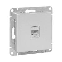 Розетка телефонная 1-м СП Эпика RJ11 механизм алюм. EKF UP1-SOA-RJ11