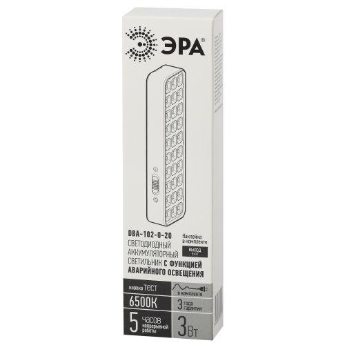 Светильник светодиодный DBA-102-0-20 30LED 5ч IP20 выход аварийный непостоянный Эра Б0044395