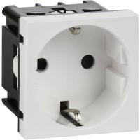 Розетка 2мод. 16А 250В 90град. с заземл. защ. шторки винт. зажимы бел. ИЭК Leg 4521047