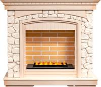 Dimplex Каминокомплект Glasgow - Слоновая кость с патиной/Белый с очагом Cassette 400 LNH-INT PS (без дров)