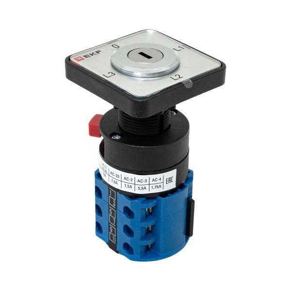 Переключатель кулачковый ПК-1-194 10А с ключом для амперметра PROxima EKF pk-1-194-10