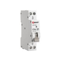 Выключатель автоматический дифференциального тока 1мод. C 16А 10мА тип AC 6кА АВДТ-63М электрон. PROxima EKF DA63M-16-10