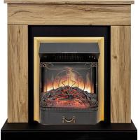 Royal Flame Каминокомплект Bergen (Разборный) - Дуб галифакс (Ширина 900 мм) с очагом Majestic FX Brass