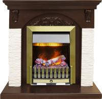 Dimplex Каминокомплект Bern Сланец мелкий белый / Темный дуб с очагом Danville Antique Brass FB2
