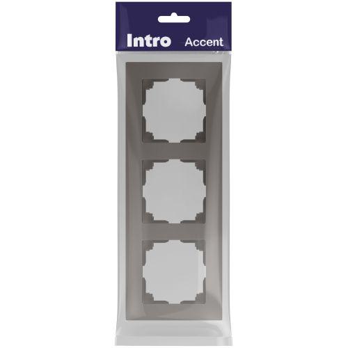 Рамка 3-м СП Accent 6-503-09 титан Intro Б0063793