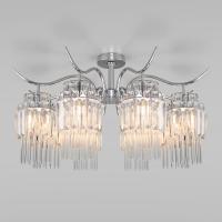 Люстра на штанге Eurosvet 10119/8 хром/прозрачный хрусталь Strotskis