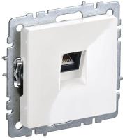 Розетка компьютерная СП RJ45 кат.6 BRITE РК11-БрБ механизм бел. IEK BR-K10-2-K01