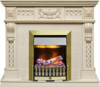 Dimplex Каминокомплект Corsica - Слоновая кость с патиной (Ширина 1100) с очагом Danville Antique Brass FB2