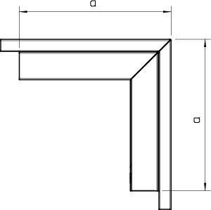 Угол внешний для короба 90град. 180х180мм LKM A60150FS OBO 6248071