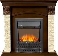 Royal Flame Каминокомплект Dublin STD SFT (Разборный) - Темный дуб / Сланец с очагом Aspen Black