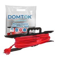 Удлинитель-шнур на рамке 1х50м без заземл. 16А IP44 3.5кВт КГ 2х1.5 АРКТИК морозостойкий DOMTOK 2598