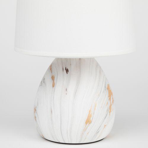 Лампа настольная Damaris D7037-501 1хE14 40Вт керамика бел. с золотом с абажуром Rivoli Б0053457