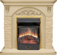 Royal Flame Каминокомплект Bern Сланец крупный бежевый / Алебастр темная патина с очагом Majestic FX Brass
