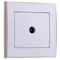 Розетка телевизионная проходная TV СП Rain с зол. боковой вставкой бел. LEZARD 703-0226-129