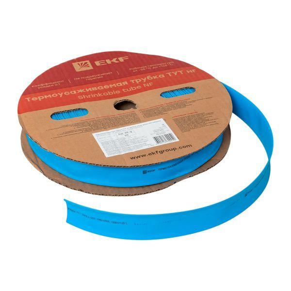 Трубка термоусадочная ТУТ нг 25/12.5 син. PROxima (уп.50м) EKF tut-25-g