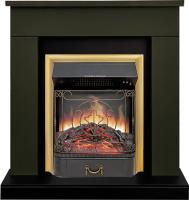 Royal Flame Каминокомплект Bergen (Разборный) - Темная олива (Ширина 900 мм) с очагом Majestic FX Brass