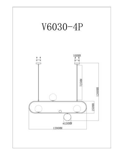 Подвесной светильник Moderli V6030-4P