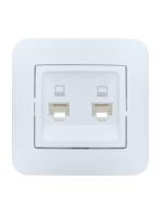 Розетка компьютерная 2-м СП ASTI IP20 RJ45 в сборе бел. LEZARD 7081-0202-141