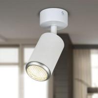 Светильник OL55 MR16 GU10 IP20 WH/SL настенно-потолочный спот бел./серебро ЭРА Б0061890