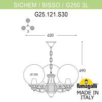 Подвесной уличный светильник Fumagalli G25.120.S30.VXF1R