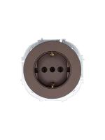 Розетка 1-м OSEN IP20 16А с заземл. ПБТ механизм шоколад LEZARD 743-7388-122B