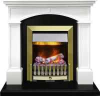 Dimplex Каминокомплект Langford - Белый с черным с очагом Danville Antique Brass FB2