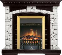 Royal Flame Каминокомплект Glasgow - Венге / Белый с очагом Fobos FX Brass