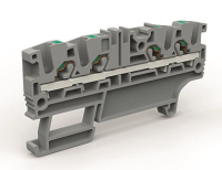 Клемма проходная 4 точки подключения на 2.5кв.мм DKC ZEFC220GR