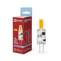 Лампа светодиодная LED-JC-COB 3Вт 12В G4 6500К 310лм IN HOME 4690612060255