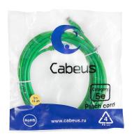 Патч-корд U/UTP кат.5E PC-UTP-RJ45-Cat.5e-5m-GN 2xRJ45/8p8c неэкранир. PVC 5м зел. Cabeus 7457c