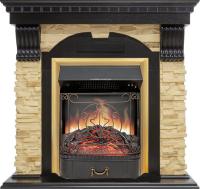Royal Flame Каминокомплект Dublin - Венге / Сланец с очагом Majestic FX Brass