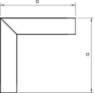Угол плоский для короба 220х220мм LKM F60100FS OBO 6248004