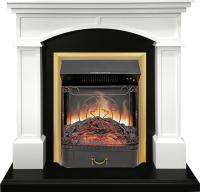 Royal Flame Каминокомплект Langford - Белый с черным с очагом Majestic FX Brass