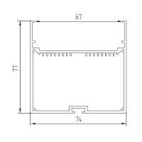 Профиль для светодиодной ленты Geniled накладной + подвесной  74x77x3000 М68