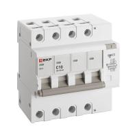 Выключатель автоматический дифференциального тока C 10А 30мА тип AC 6кА АД-4 (электрон.) защита 270В PROxima EKF DA4-6-10-30-pro