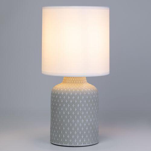 Лампа настольная Sabrina 7043-501 1хЕ14 40Вт керамика сер. с абажуром Rivoli Б0053461