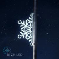 Светодиодная консоль "Снежинка 70см Белый", 0.75*0.35 м,  Вт RL-KN-SFDL70-W